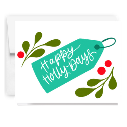 Happy Holly Days Gift Tag Card