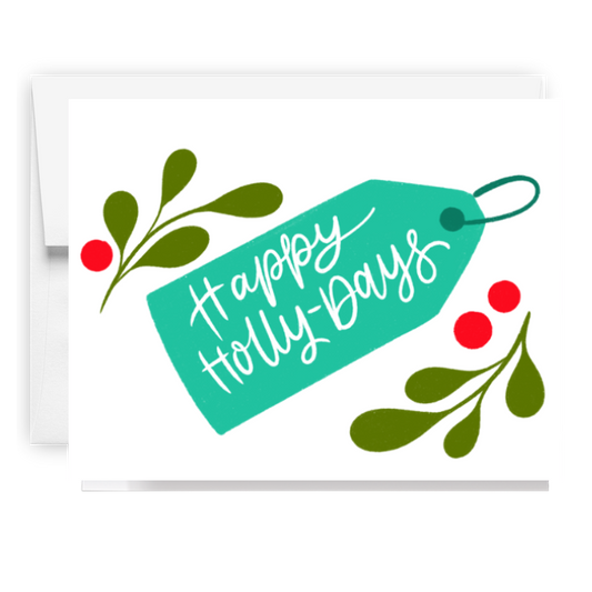 Happy Holly Days Gift Tag Card