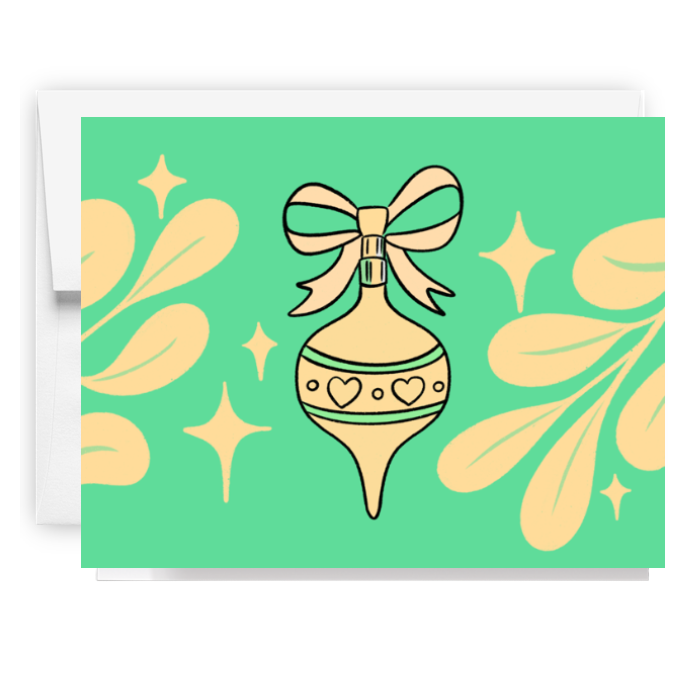 Vintage Christmas Ornament Card