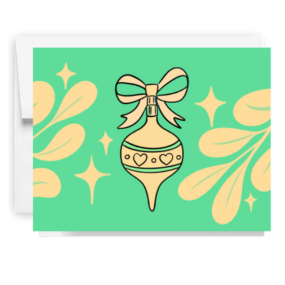 Vintage Christmas Ornament Card