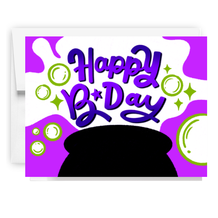 Happy BDay Cauldron Card