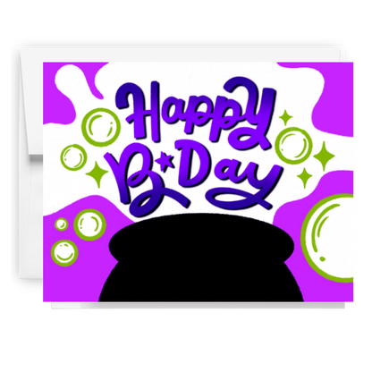 Happy BDay Cauldron Card