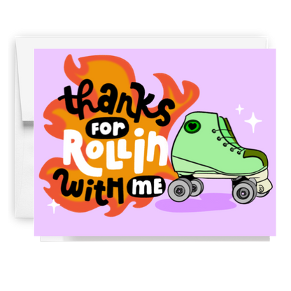 Thanks Roller Skate Card