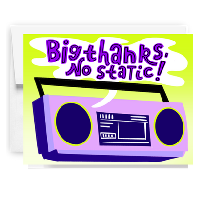 Big Thanks Boombox Card