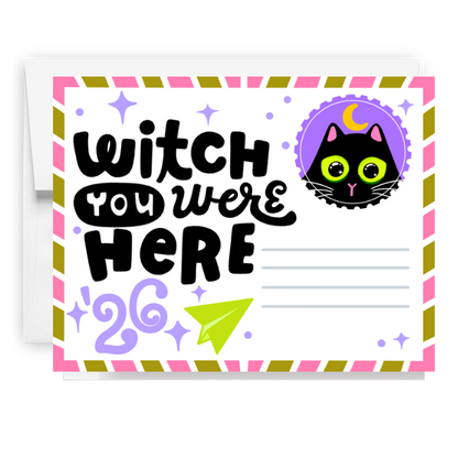 Witch You Were Here Post Card