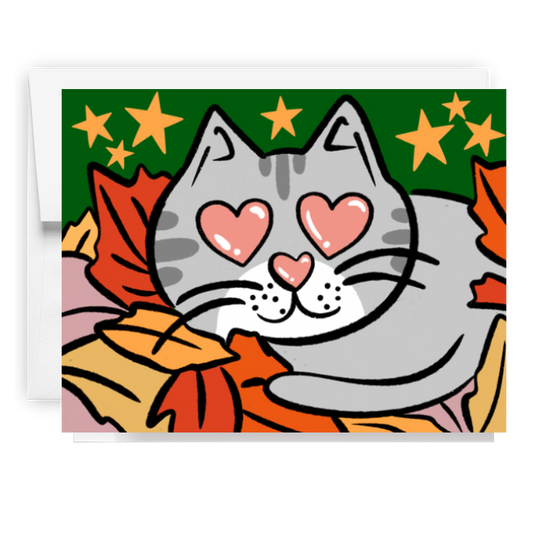 Cozy Fall Cat Card