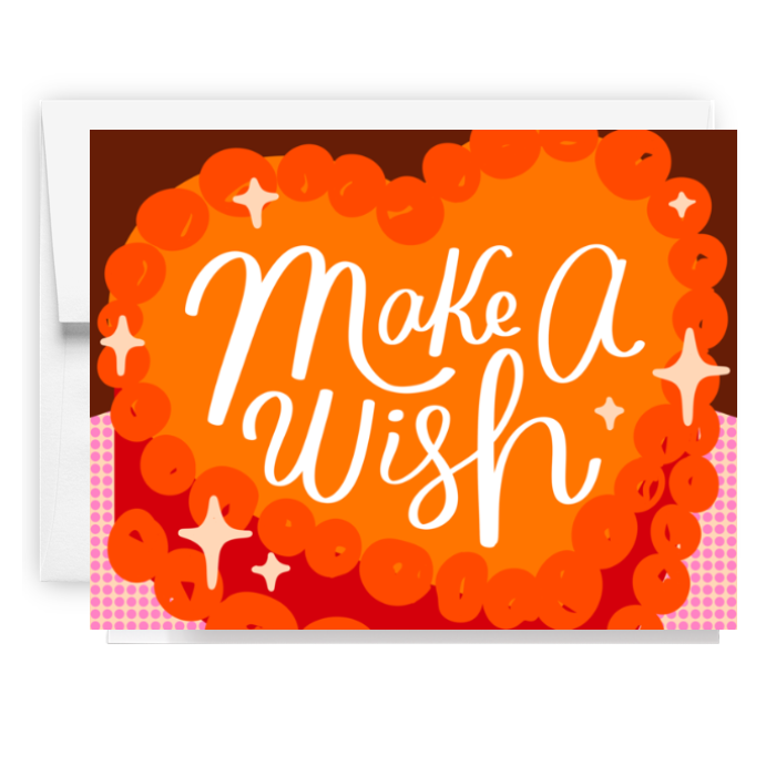 Make A Wish Fall Birthday Cake Card