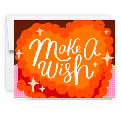 Make A Wish Fall Birthday Cake Card