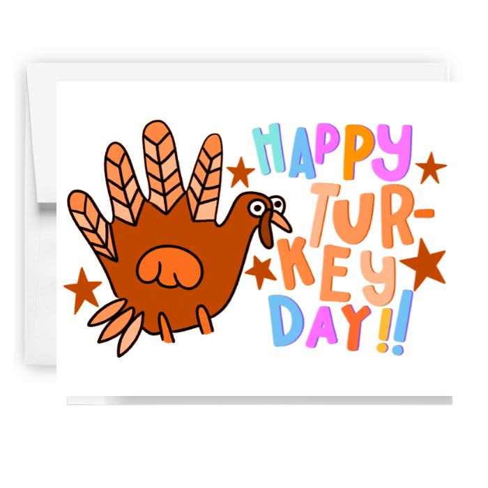 Colorful Happy Turkey Day Card