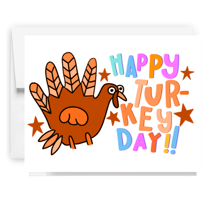 Colorful Happy Turkey Day Card