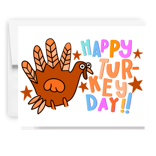 Colorful Happy Turkey Day Card