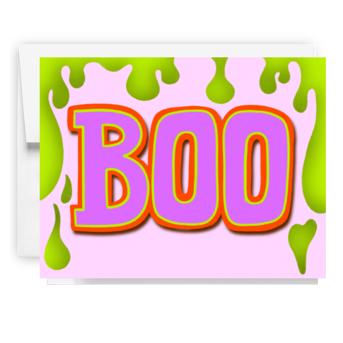 Boo Slime Halloween Card