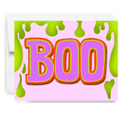 Boo Slime Halloween Card
