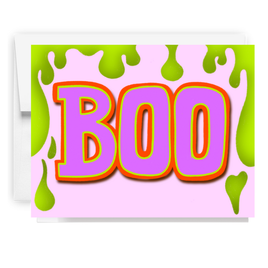 Boo Slime Halloween Card