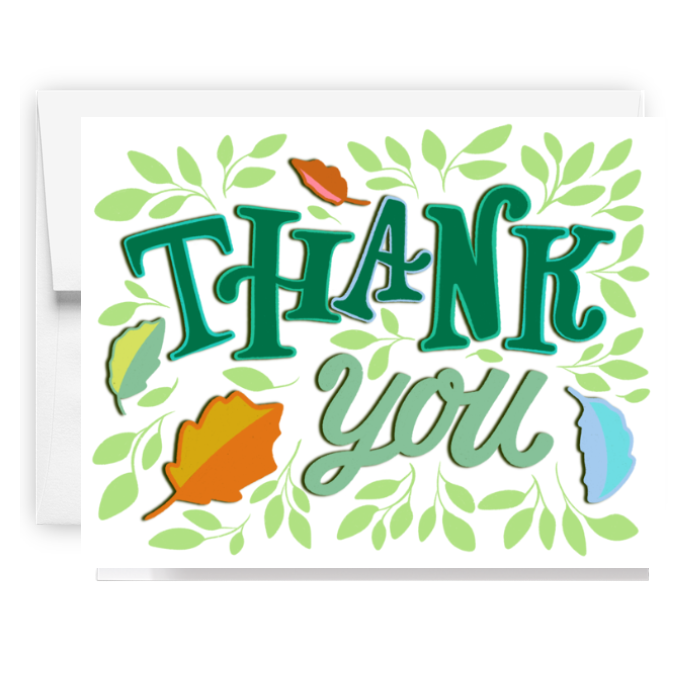 Thank You Fall Leaves Card