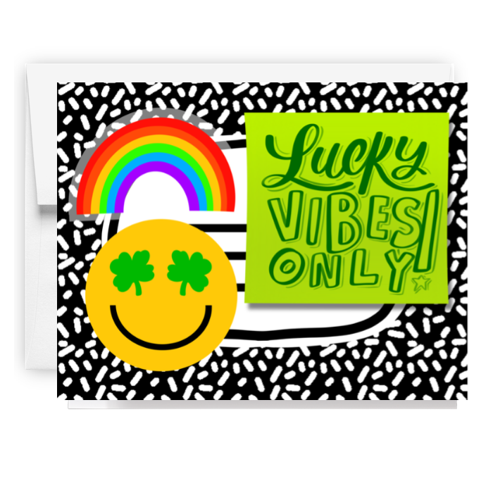 Lucky Vibes Only Notebook Card