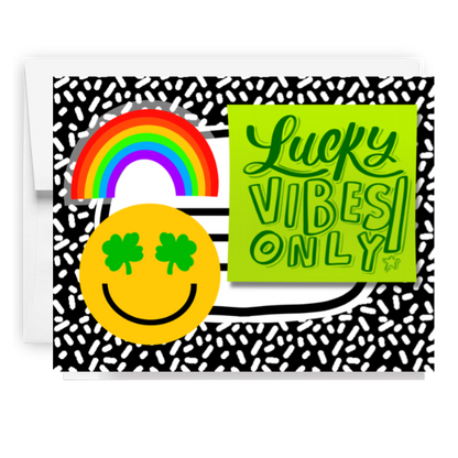 Lucky Vibes Only Notebook Card