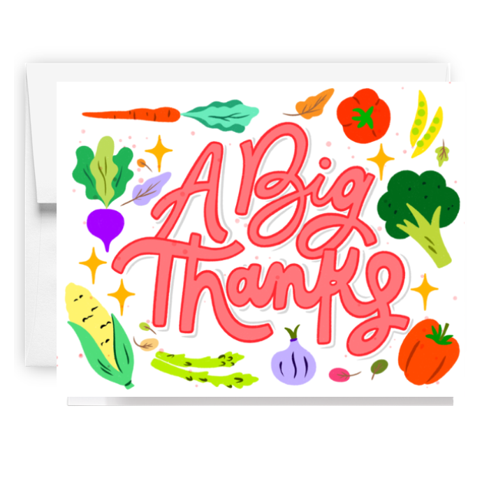 A Big Thanks Veggie Card