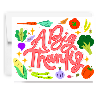 A Big Thanks Veggie Card
