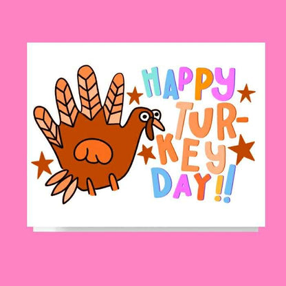 Colorful Happy Turkey Day Card