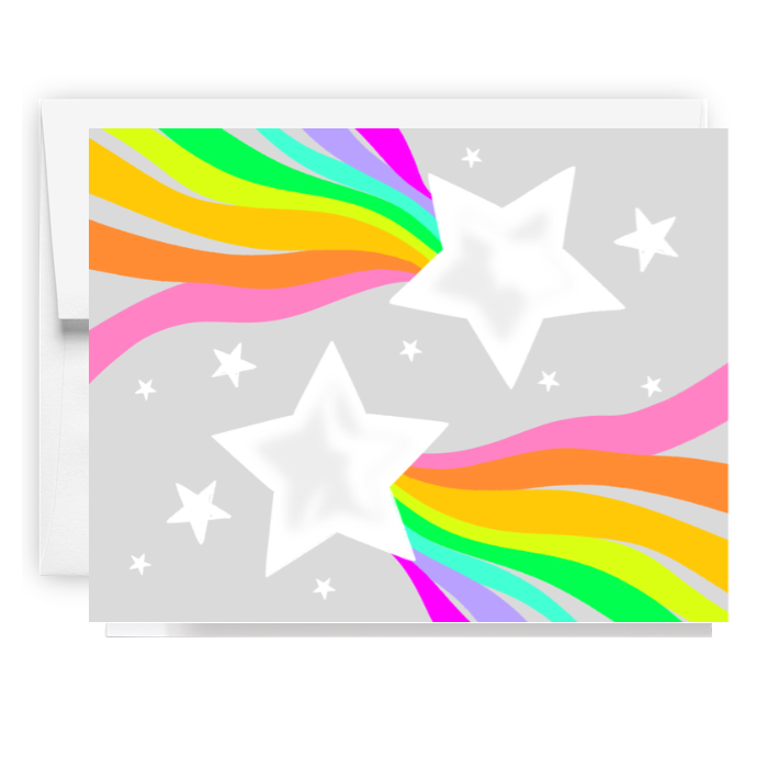 Rainbow Star Burst Card