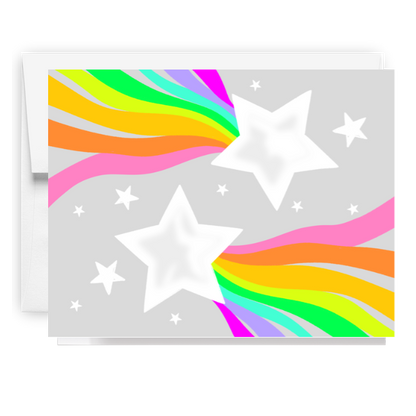 Rainbow Star Burst Card