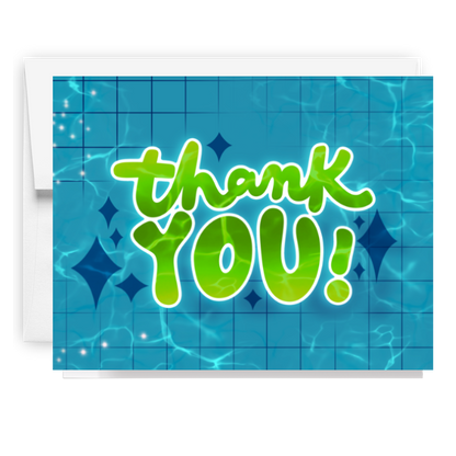 Swimming Pool Thank You Card