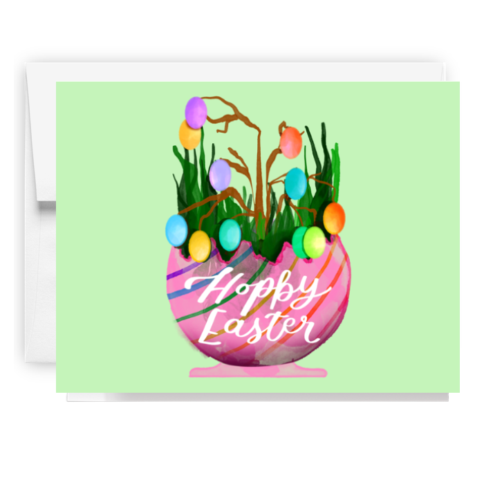 Hoppy Easter Egg Tree Card