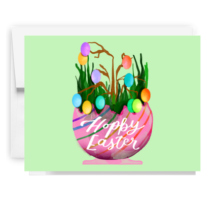 Hoppy Easter Egg Tree Card