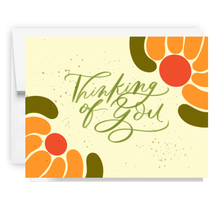 Floral Thinking Of You Card
