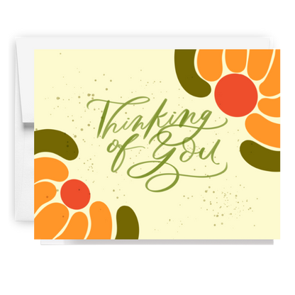 Floral Thinking Of You Card