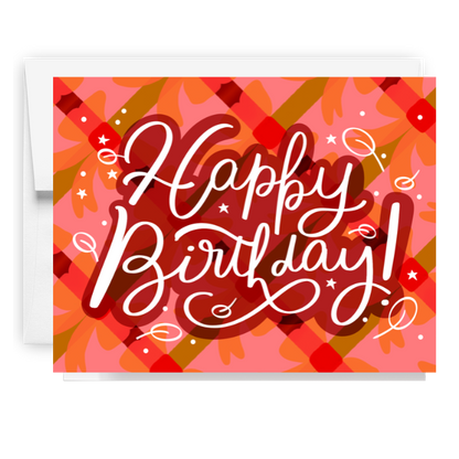 Happy Birthday Fall Plaid Card