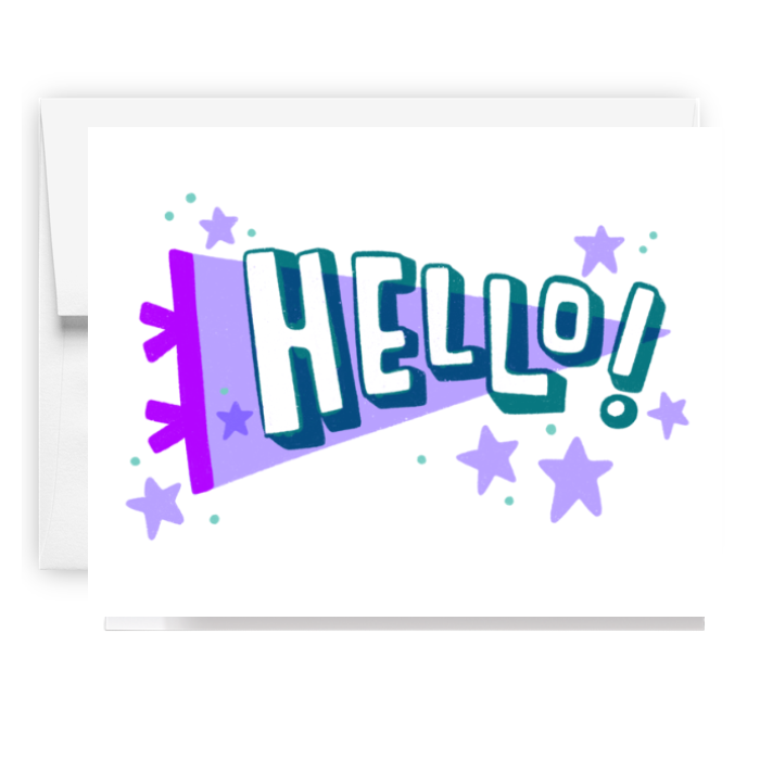 Hello Pennant Card