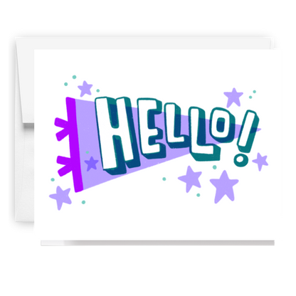 Hello Pennant Card