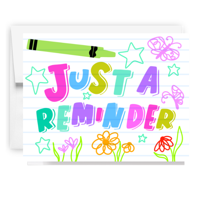 Just A Reminder Doodles Card