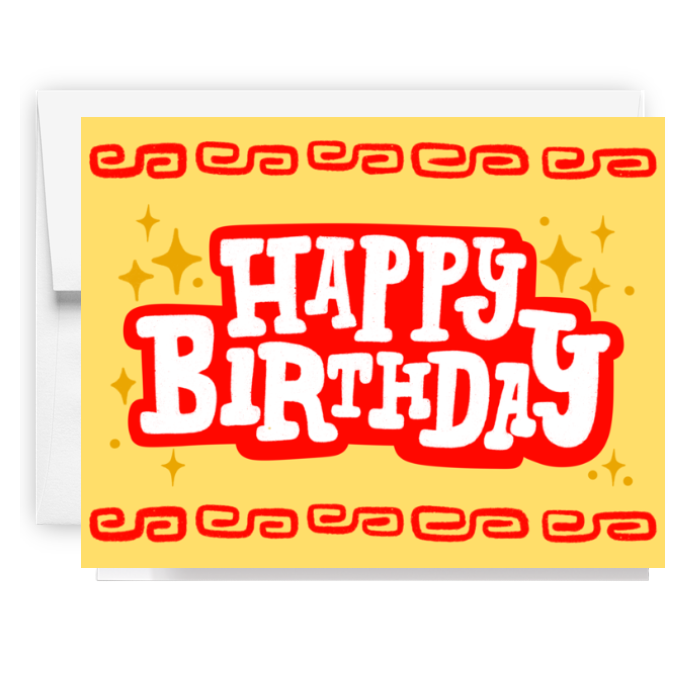Happy Birthday Oriental Card