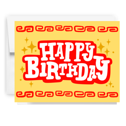 Happy Birthday Oriental Card