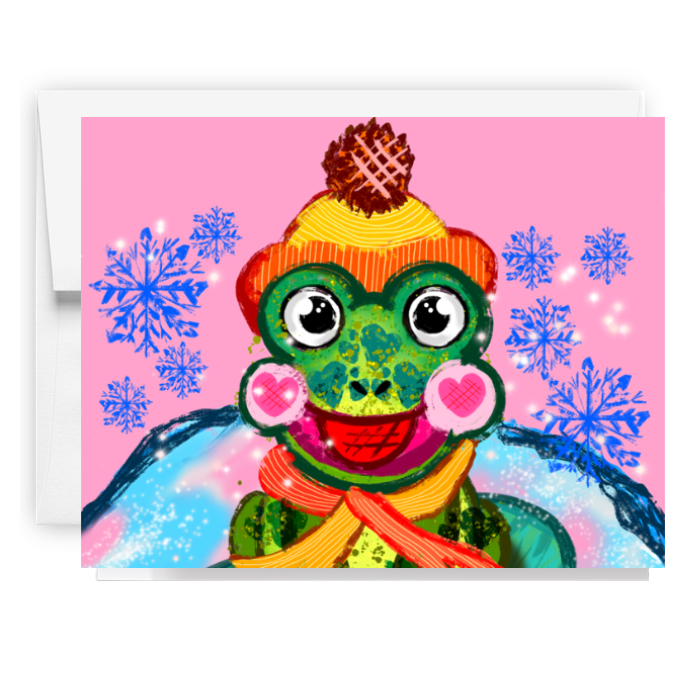 Winter Frog Card