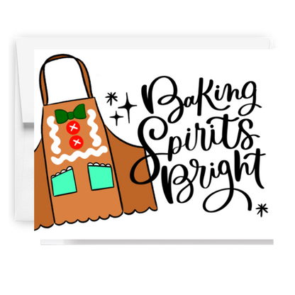 Baking Spirits Bright Apron Card