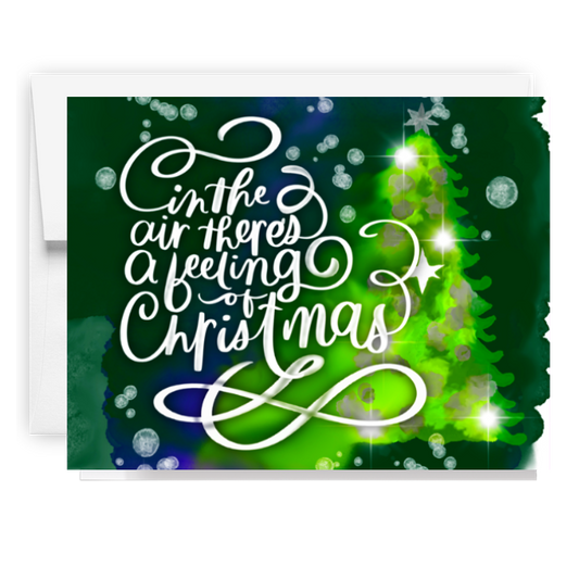 Feeling Of Christmas Calligraphy Card