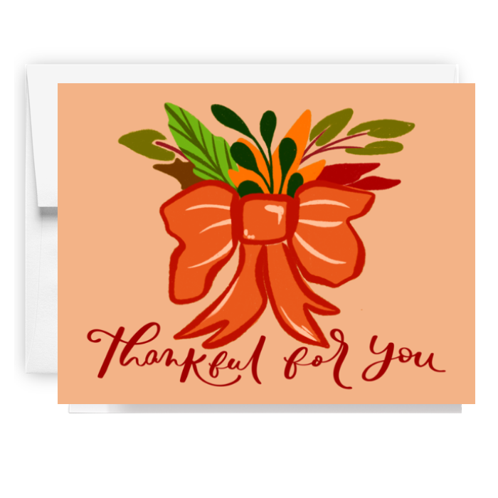 Thankful For You Bow Card