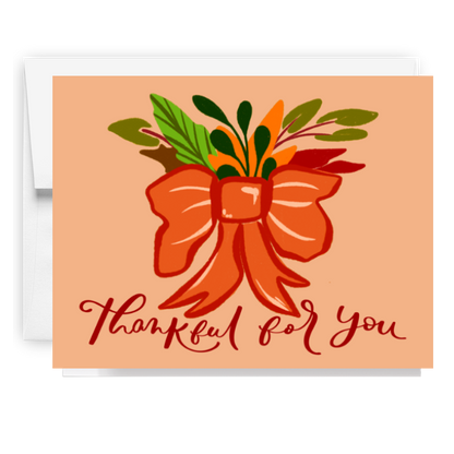 Thankful For You Bow Card