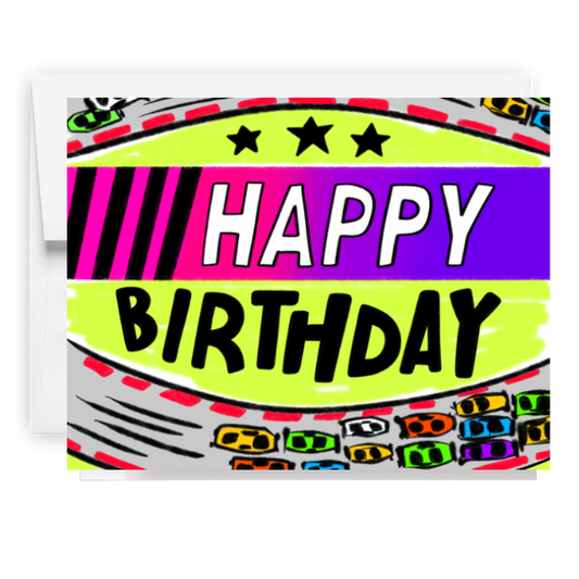Happy Birthday Racing Card