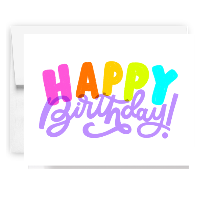 Colorful Happy Birthday Card