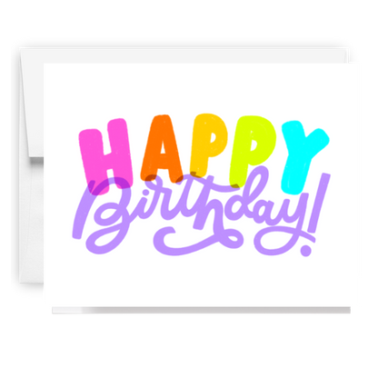Colorful Happy Birthday Card