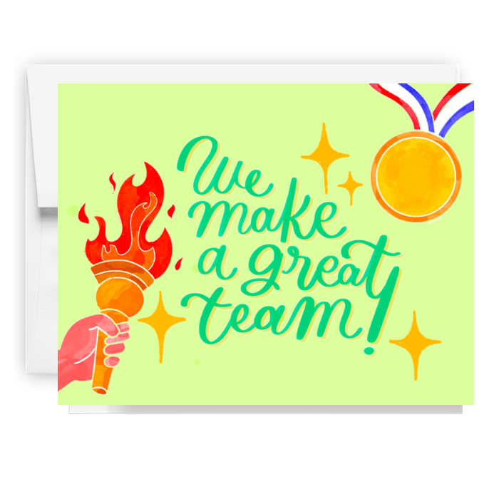 We Make A Great Team Olympic Card