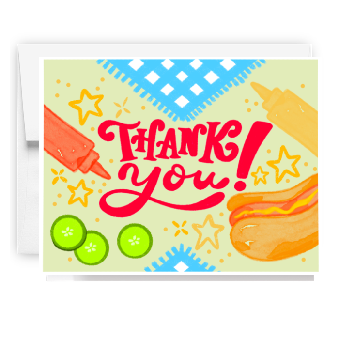 Thank You Hotdog Card