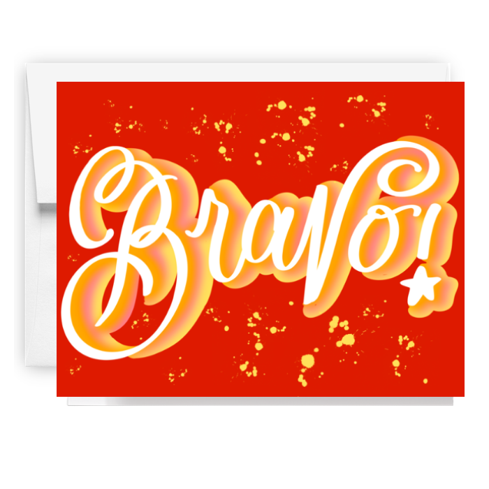 Bravo Typography Card