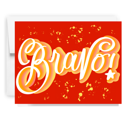 Bravo Typography Card
