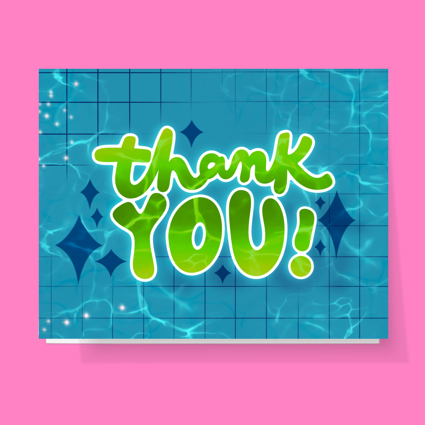 Swimming Pool Thank You Card